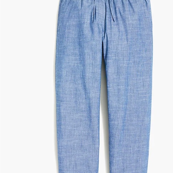 J Crew Chambray drawstring pant - Picture 4 of 7